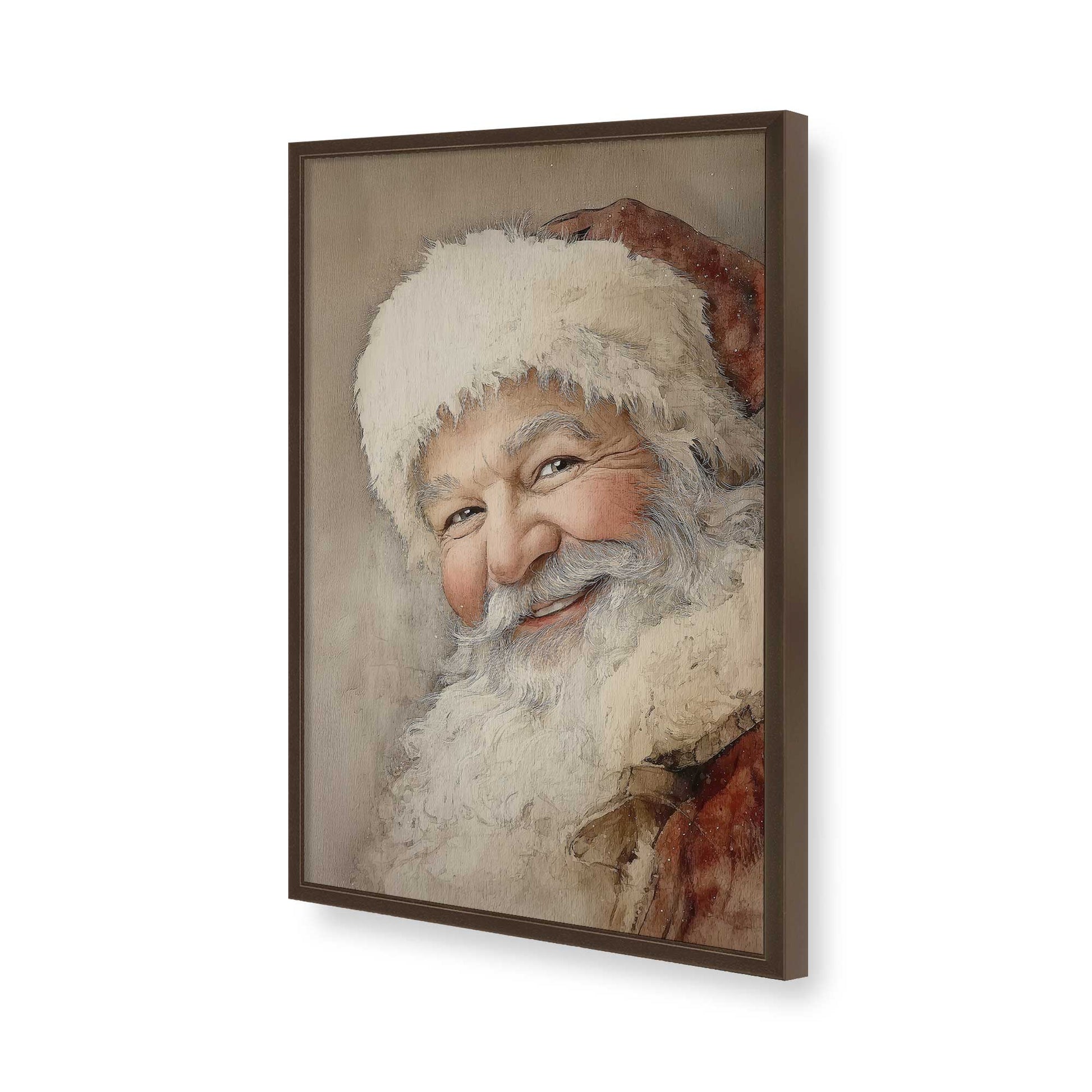 [Color:Brown], Picture of art in a Brown frame of the corner