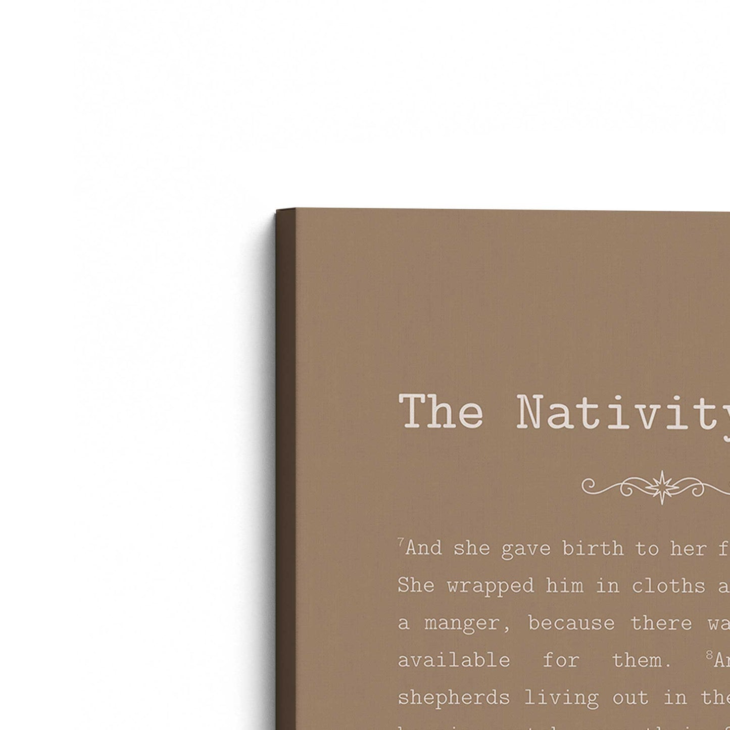 [Color:Stretched Canvas], Picture of the corner of the art