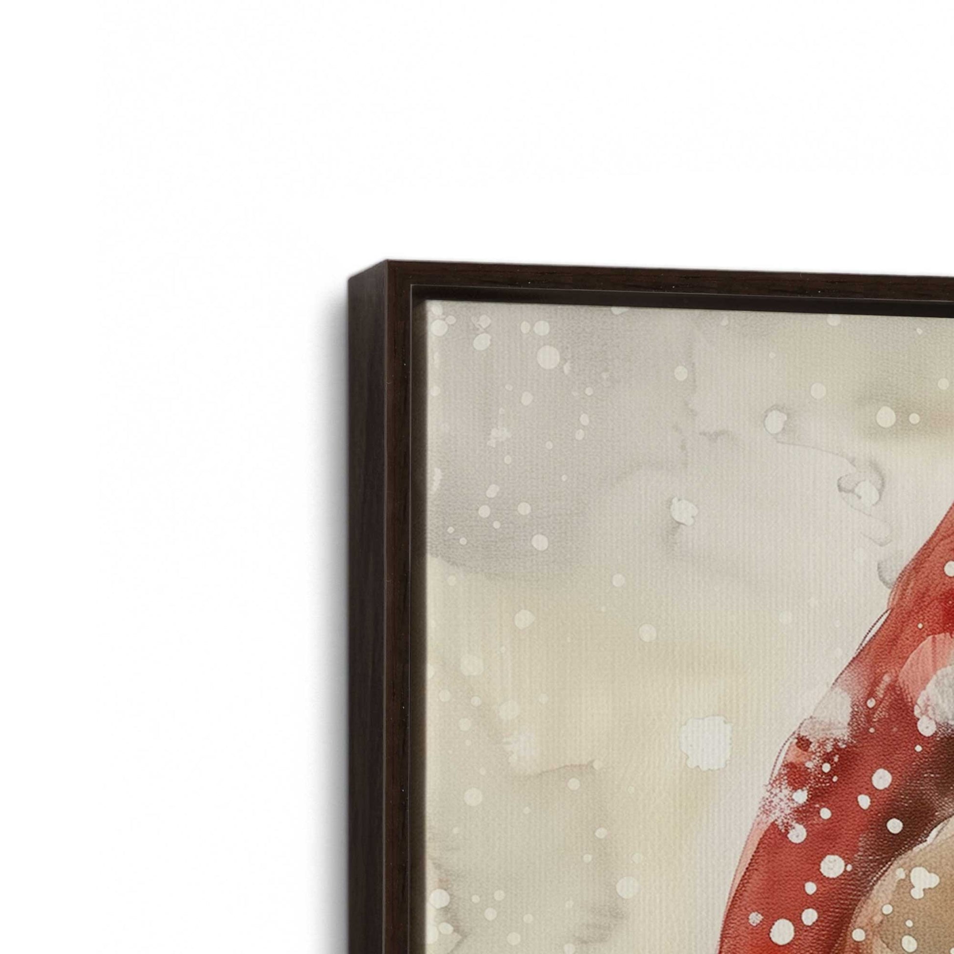 [Color:Espresso], Picture of art in a Espresso frame at an angle