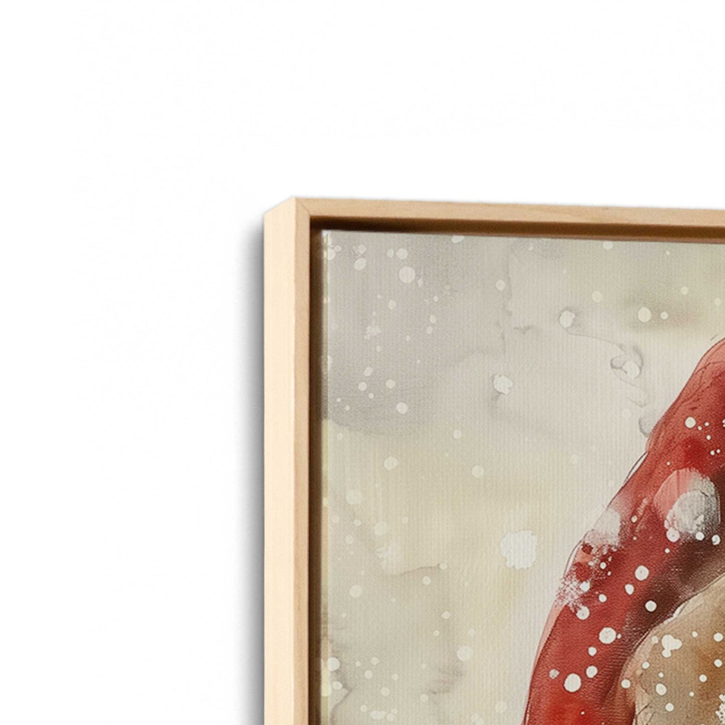 [Color:American Maple], Picture of art in a American Maple frame at an angle