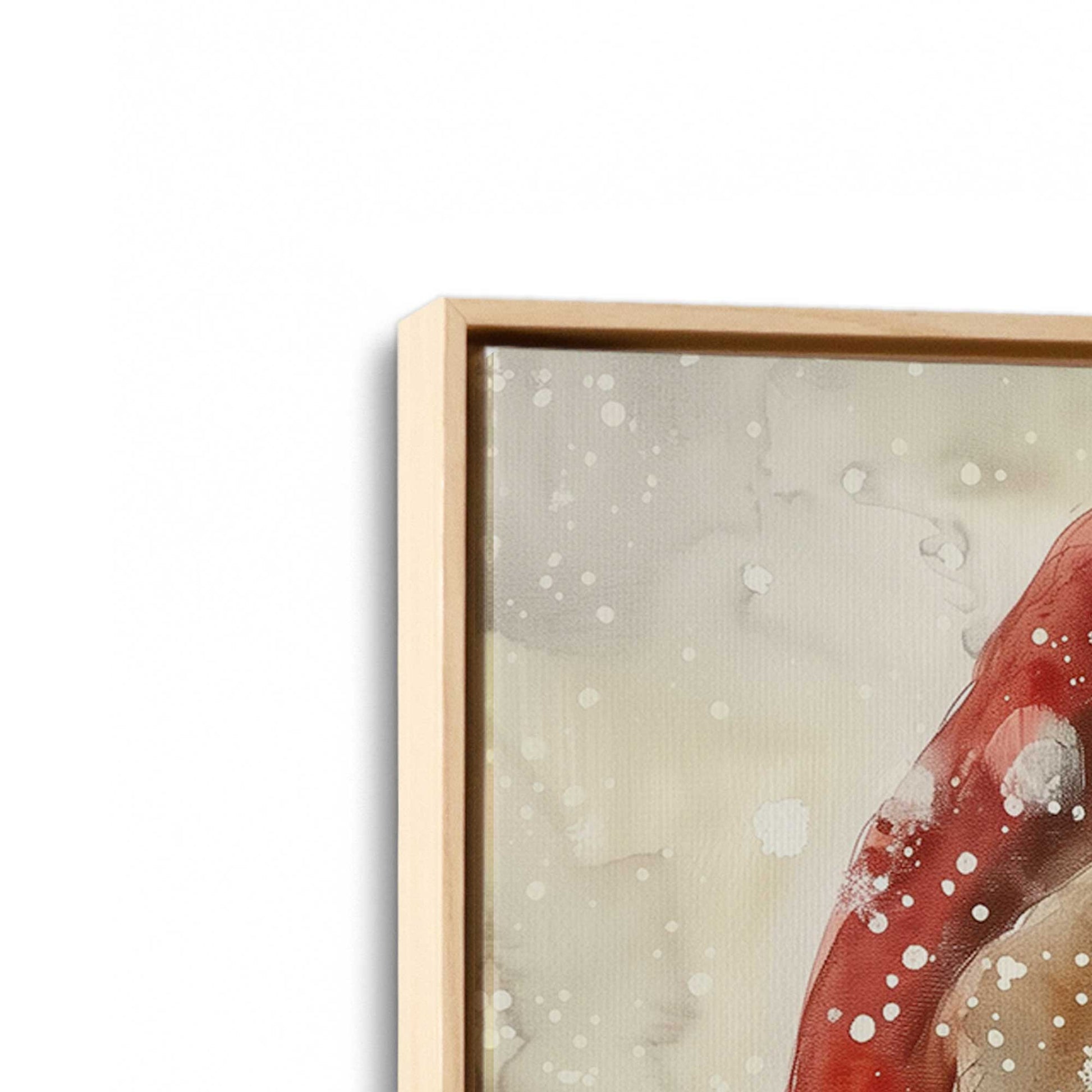 [Color:American Maple], Picture of art in a American Maple frame at an angle