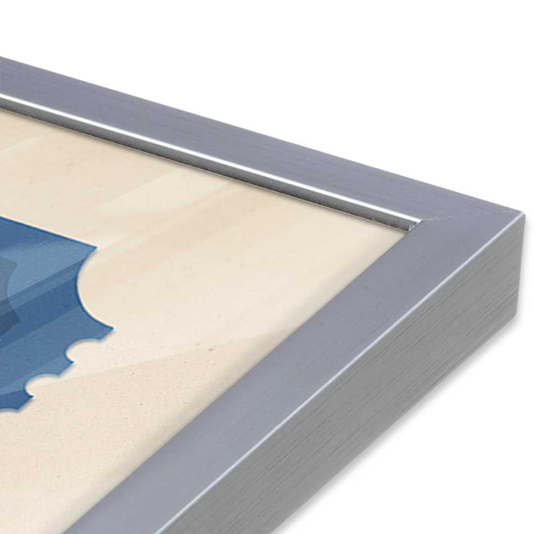 [Color:Polished Chrome], Picture of art in a Polished Chrome frame at an angle