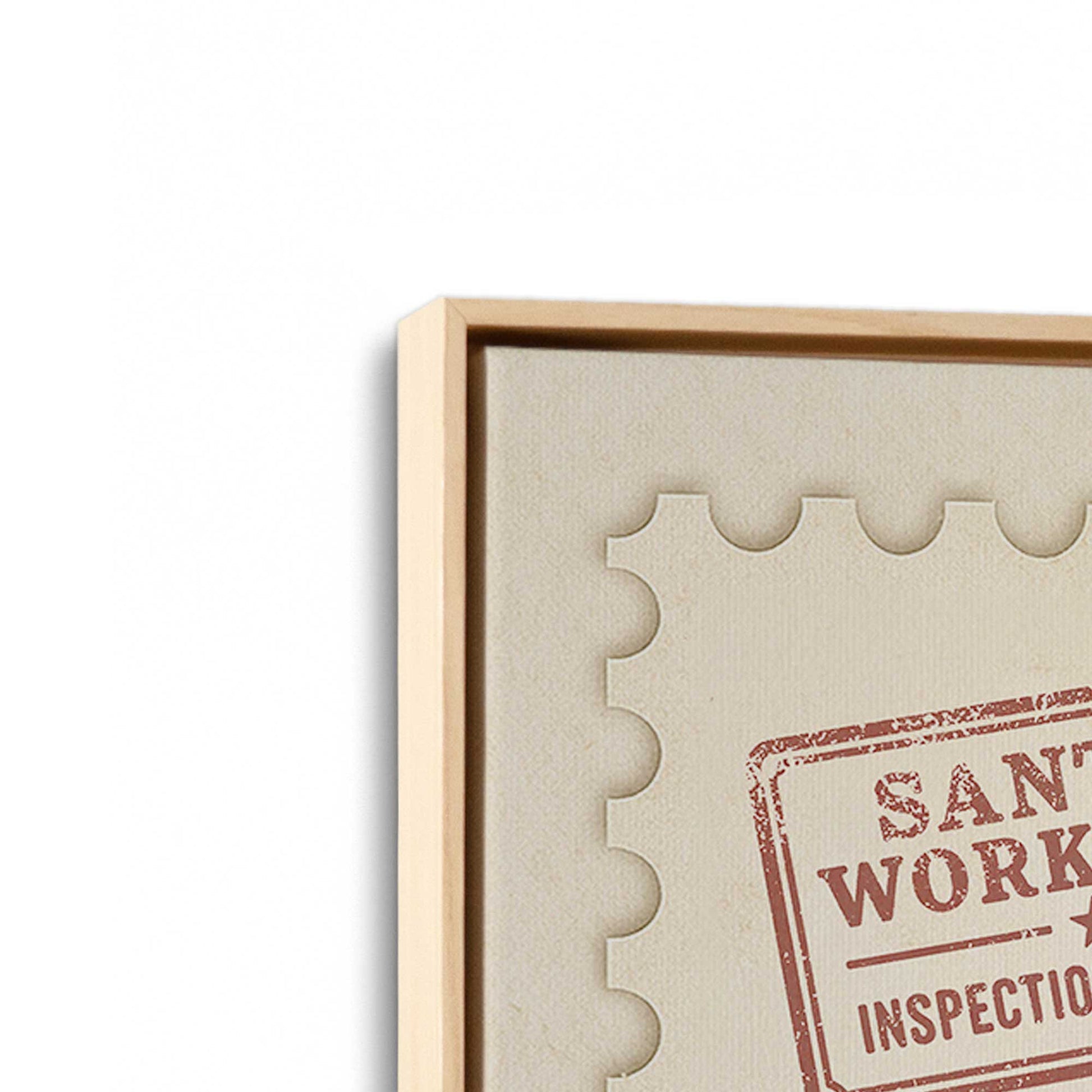 [Color:American Maple], Picture of art in a American Maple frame at an angle