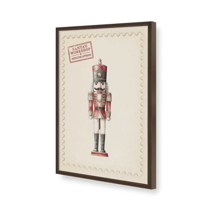 [Color:Brown], Picture of art in a Brown frame of the corner