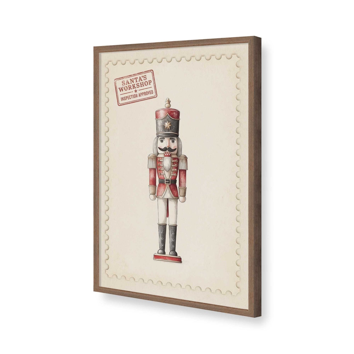 [Color:Walnut], Picture of art in a Walnut frame of the corner