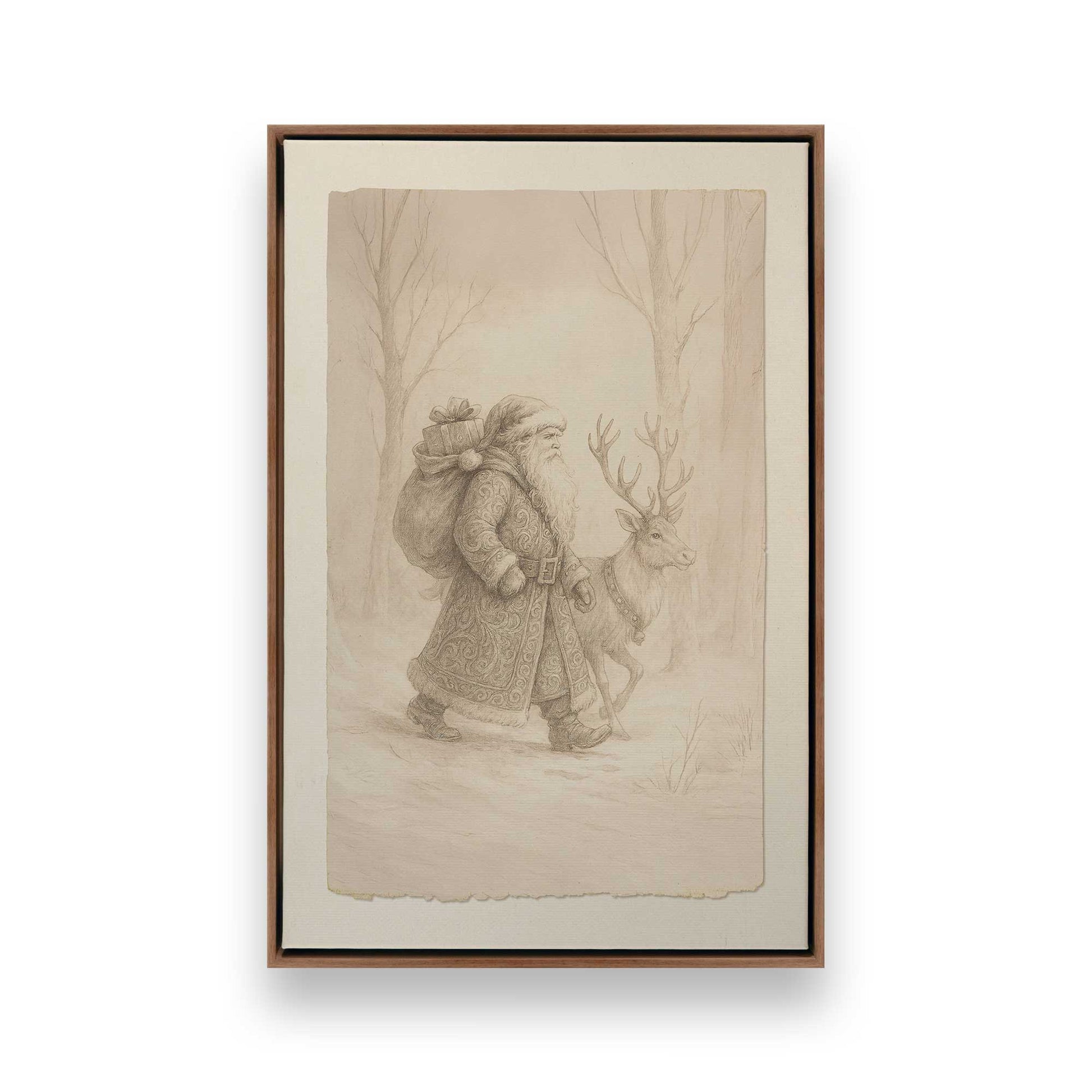 [Color:Walnut], Picture of art in a Walnut frame