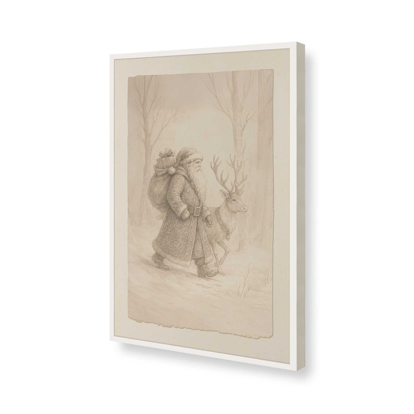 [Color:Opaque White], Picture of art in a Opaque White frame of the corner