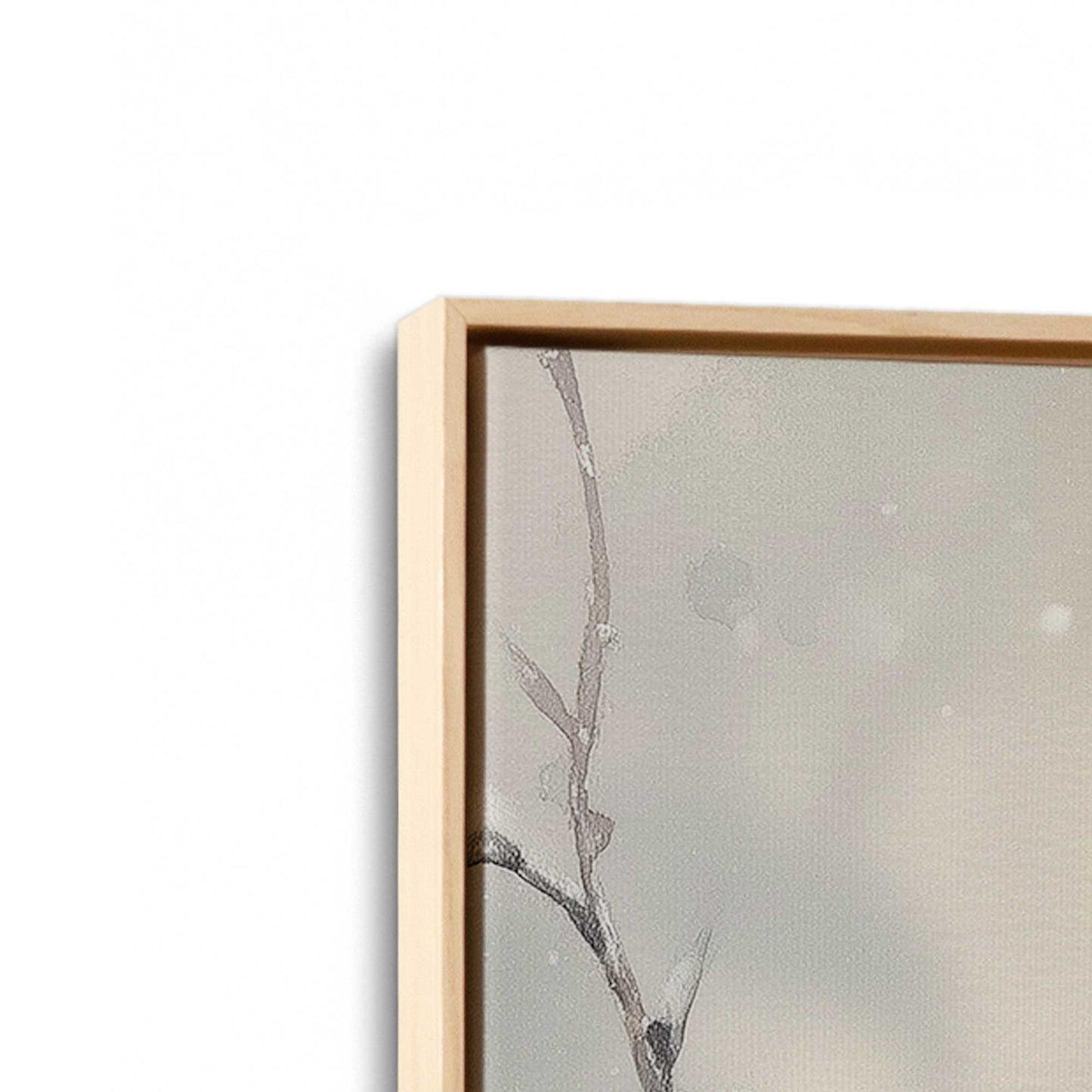 [Color:American Maple], Picture of art in a American Maple frame at an angle