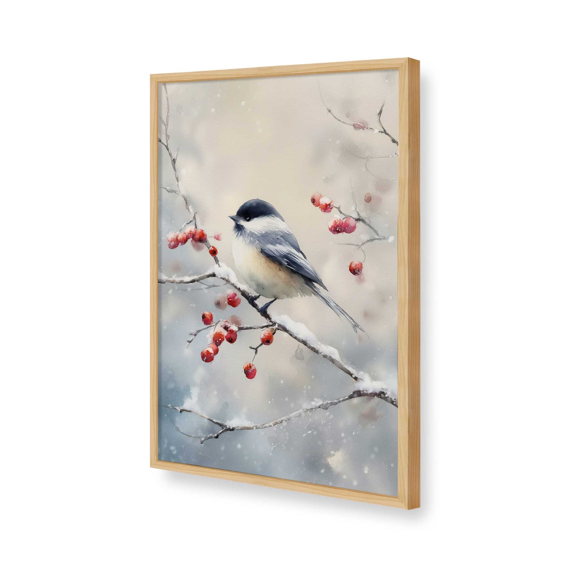 [Color:American Maple], Picture of art in a American Maple frame of the corner