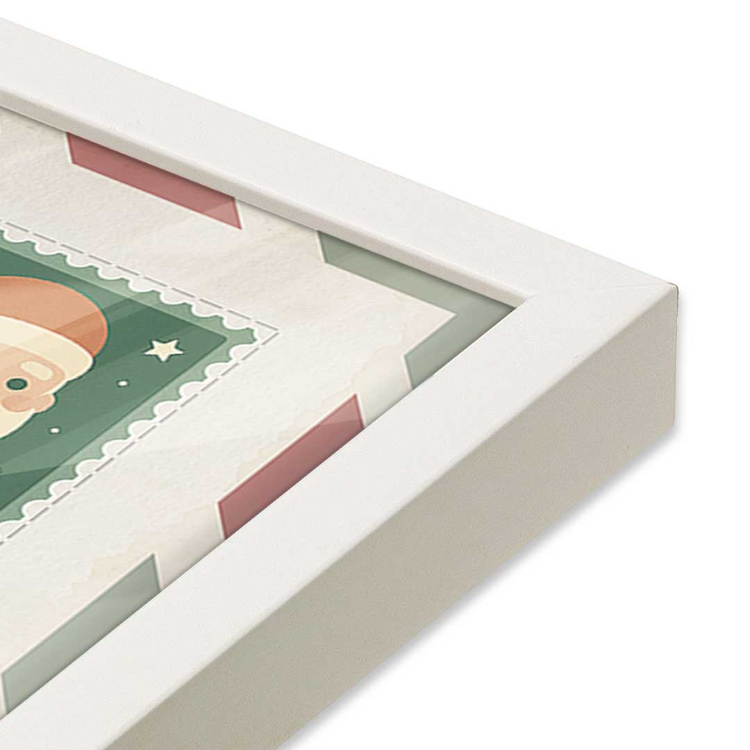 [Color:Opaque White], Picture of art in a Opaque White frame at an angle