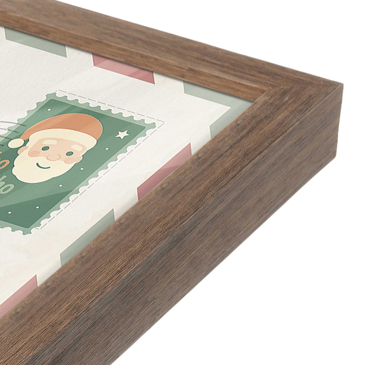 [Color:Walnut], Picture of art in a Walnut frame at an angle