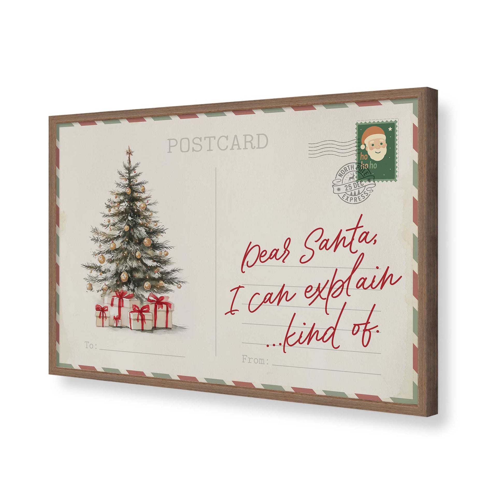 [Color:Walnut], Picture of art in a Walnut frame of the corner