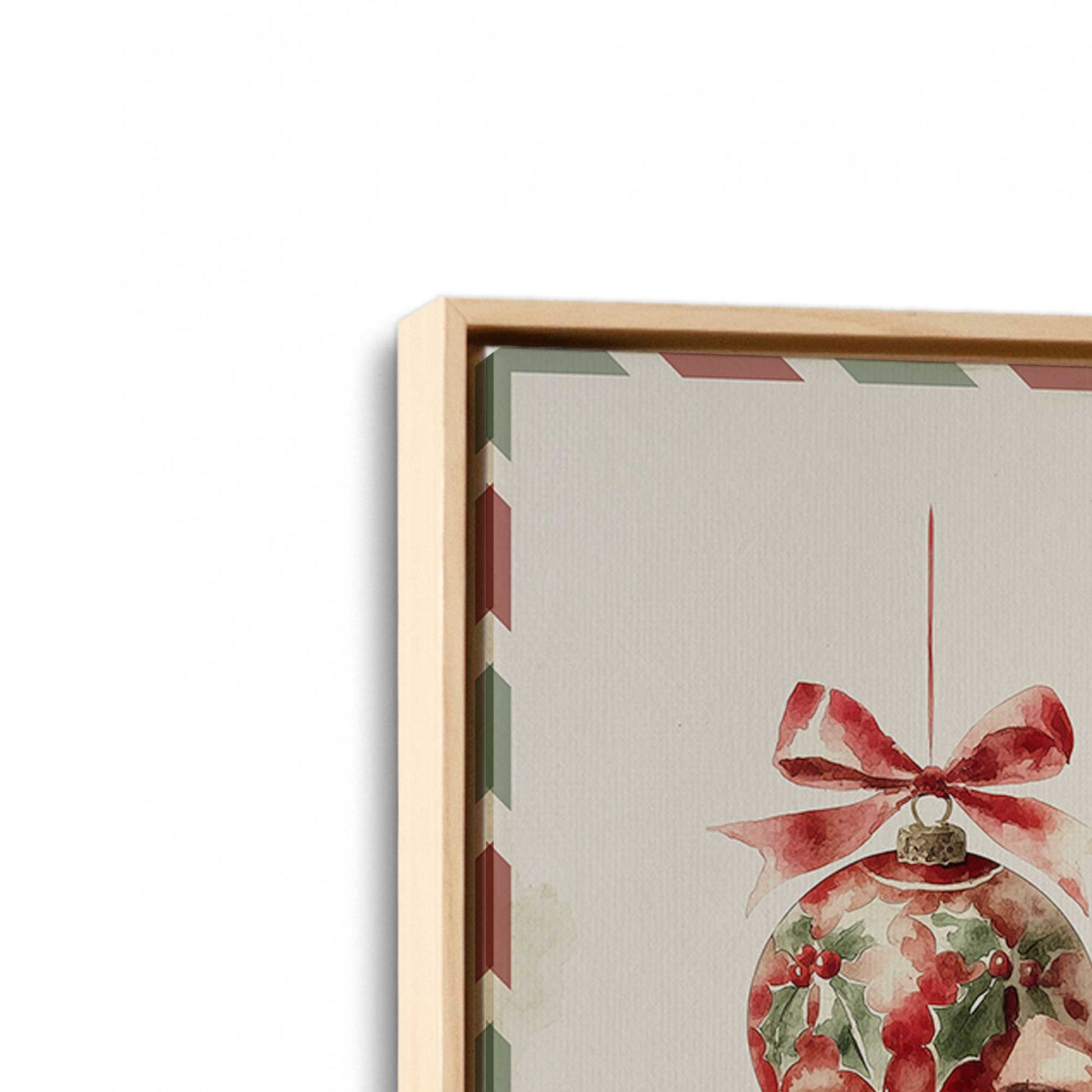 [Color:American Maple], Picture of art in a American Maple frame at an angle