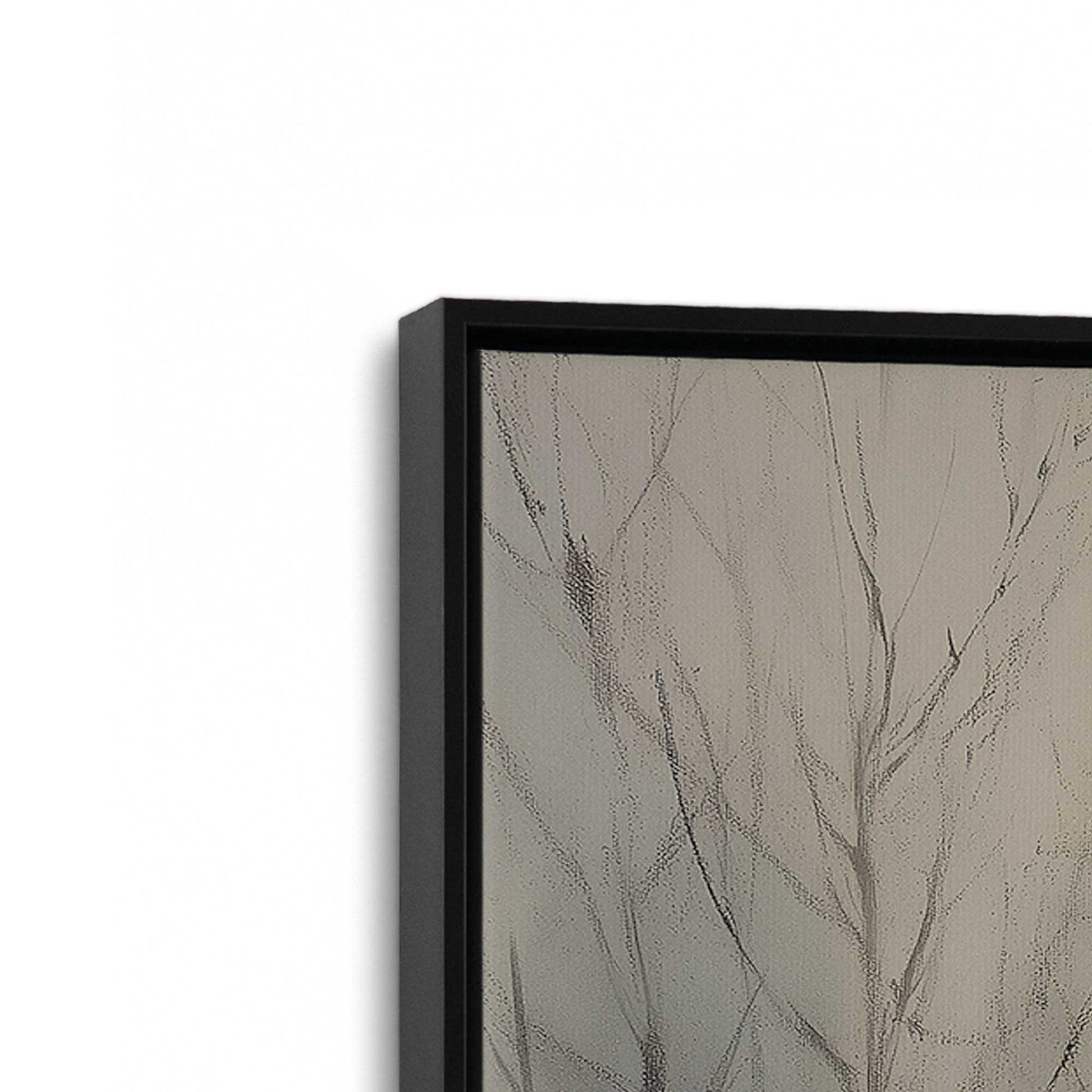 [Color:Satin Black], Picture of art in a Satin Black frame at an angle