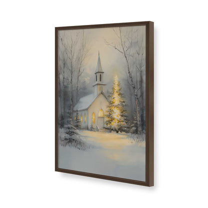 [Color:Brown], Picture of art in a Brown frame of the corner