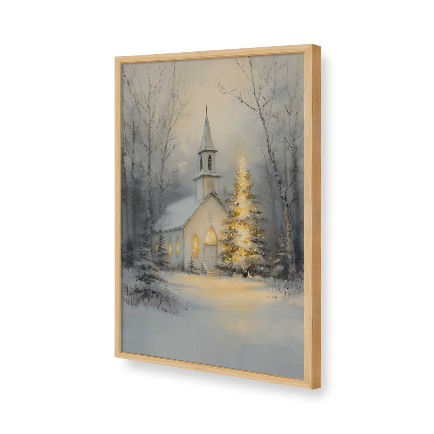 [Color:American Maple], Picture of art in a American Maple frame of the corner