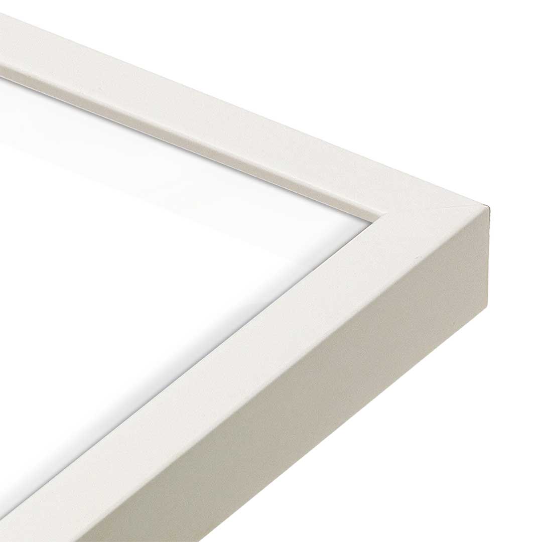 [Color:Opaque White], Picture of art in a Opaque White frame at an angle