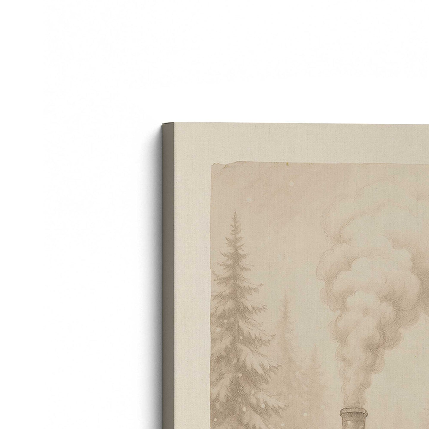 [Color:Stretched Canvas], Picture of the corner of the art