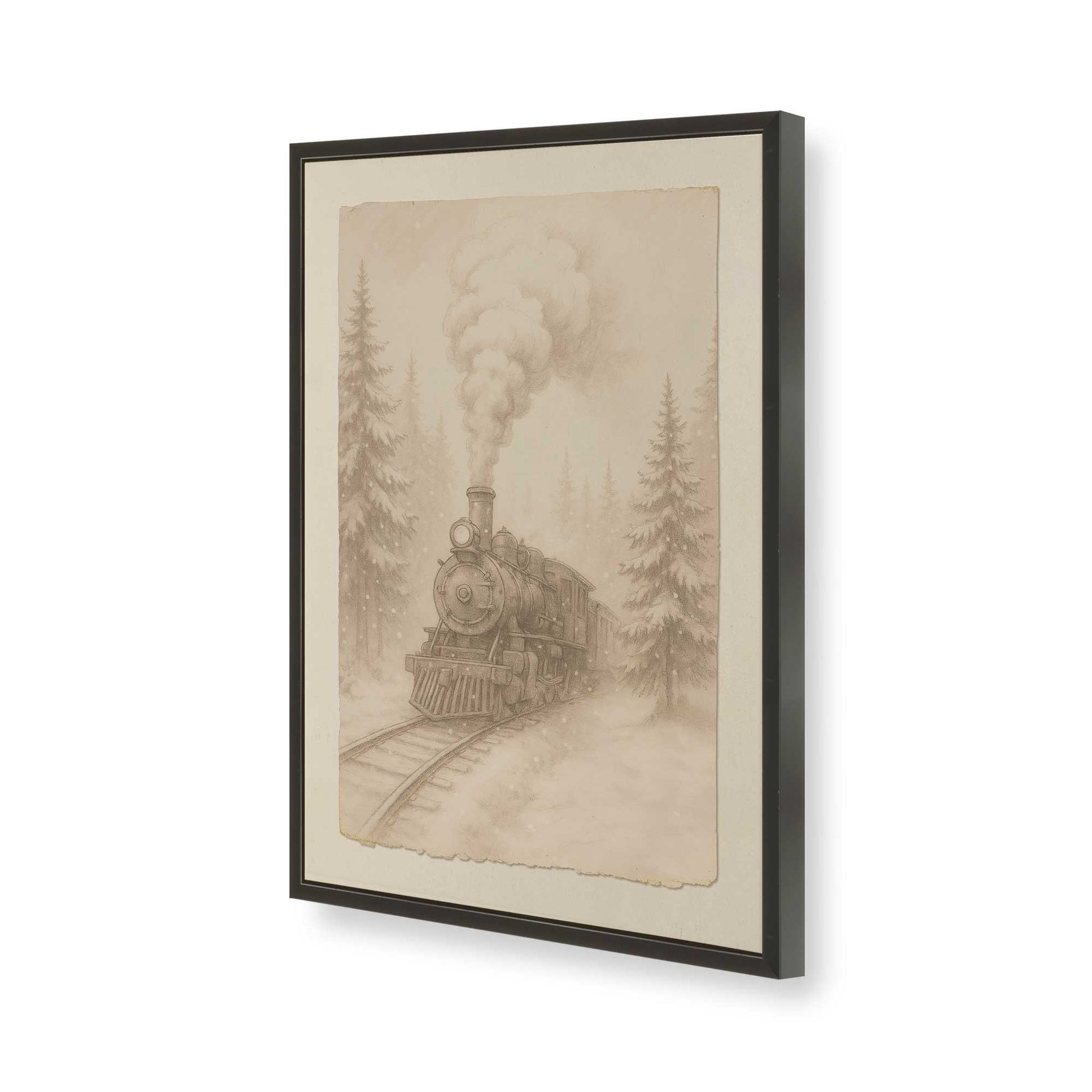 [Color:Satin Black], Picture of art in a Satin Black frame of the corner