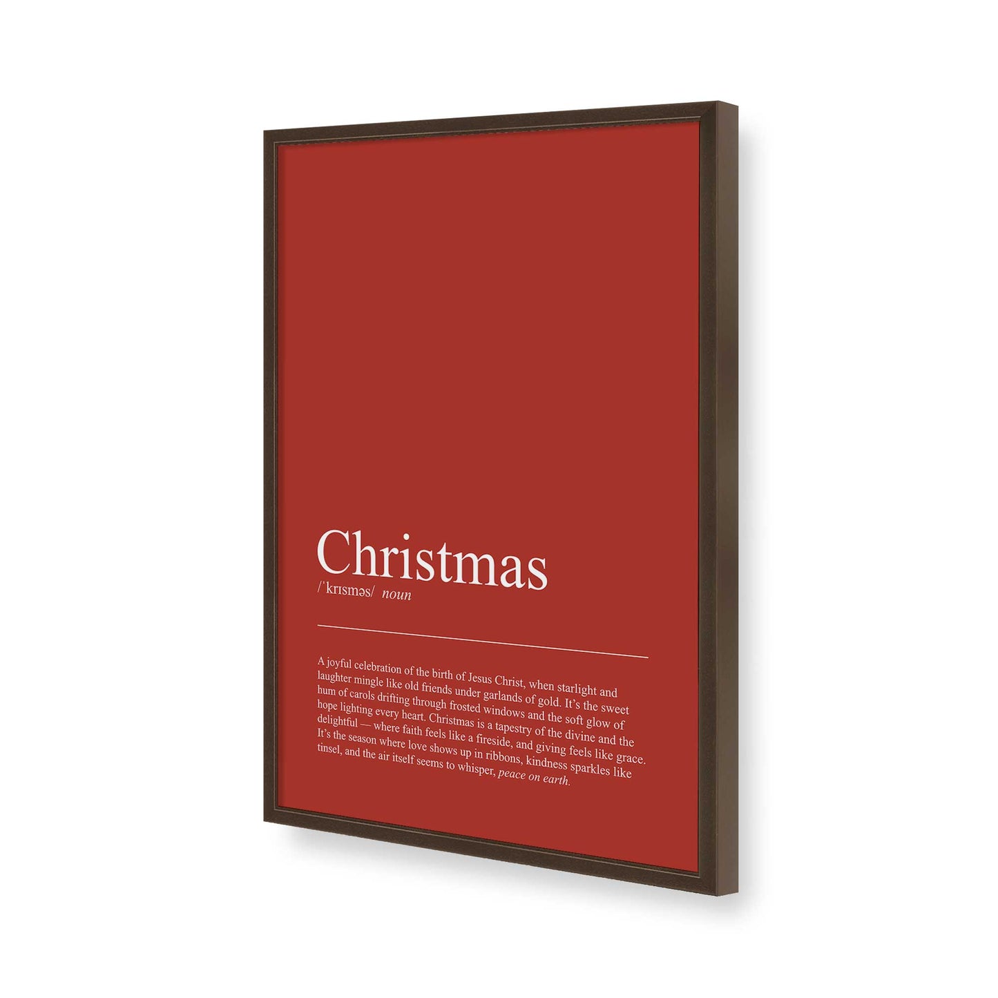 [Color:Brown], Picture of art in a Brown frame of the corner