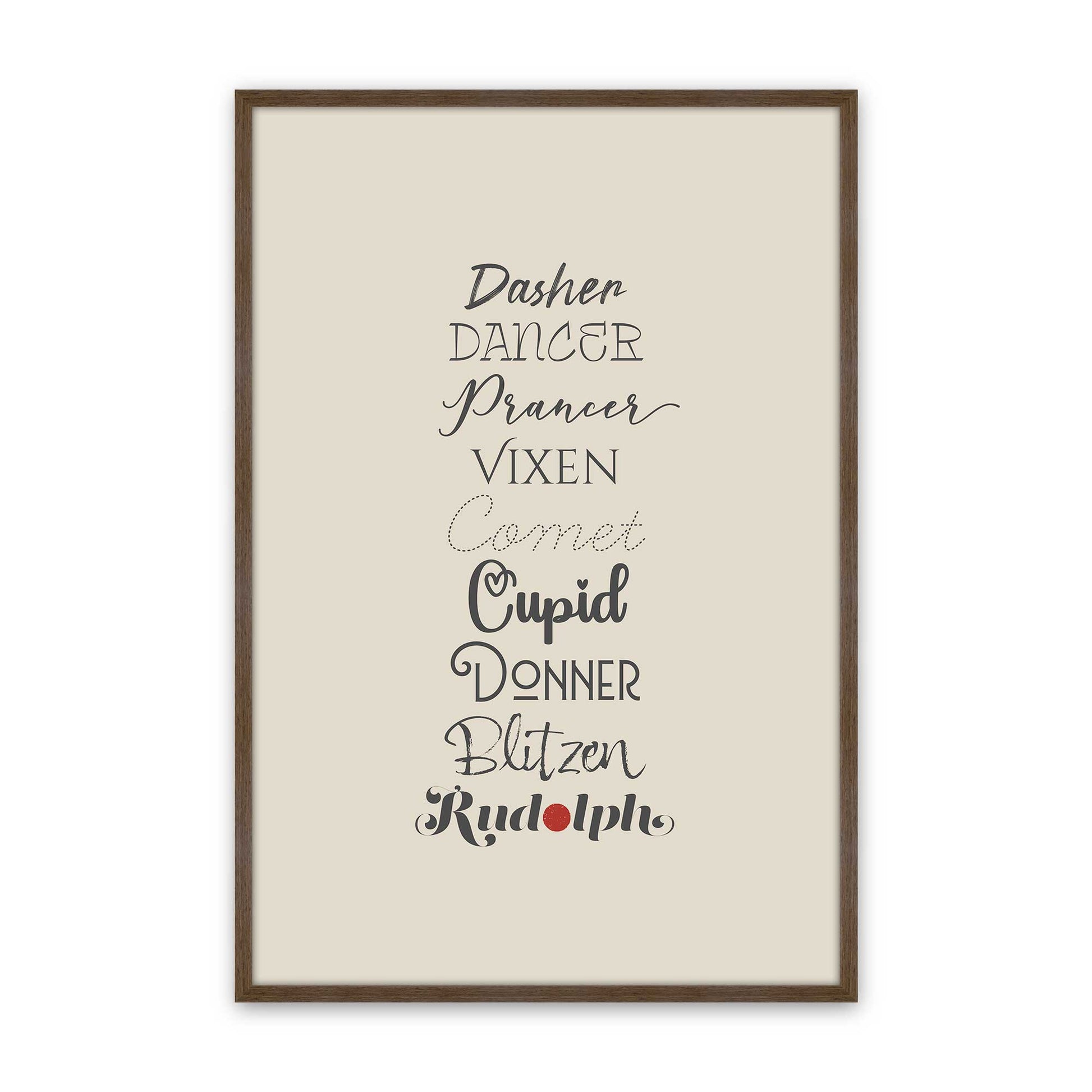 [Color:Walnut], Picture of art in a Walnut frame