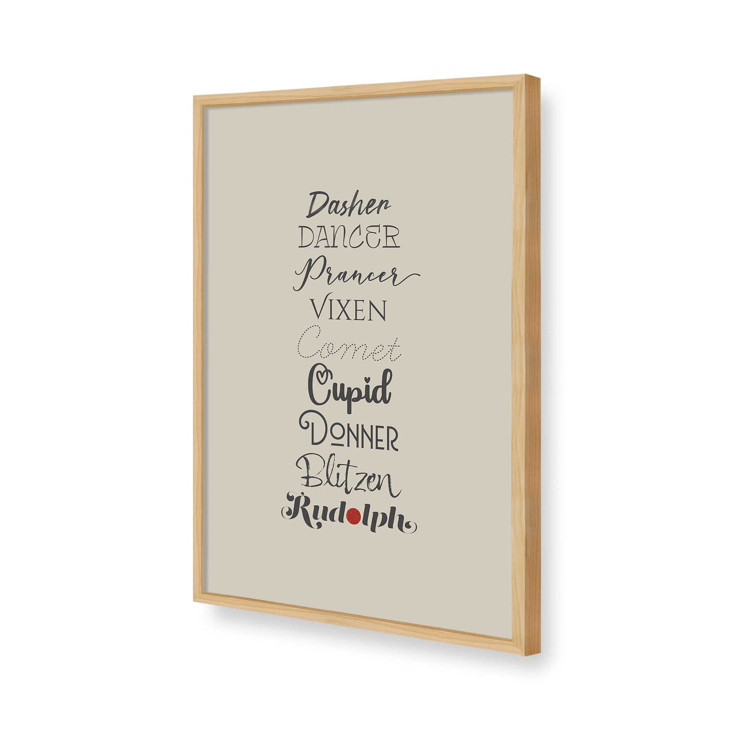 [Color:American Maple], Picture of art in a American Maple frame of the corner