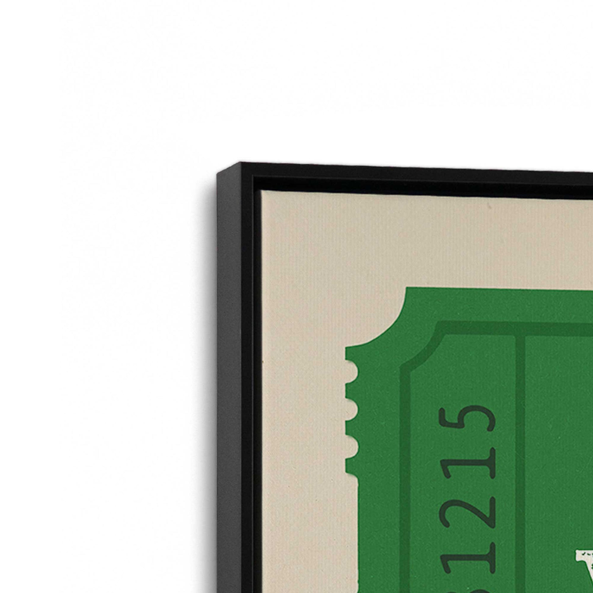 [Color:Satin Black], Picture of art in a Satin Black frame at an angle