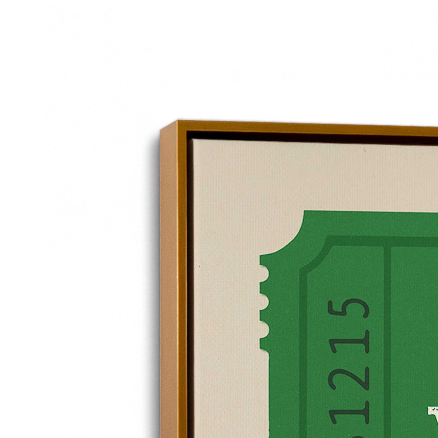 [Color:Polished Gold], Picture of art in a Polished Gold frame at an angle