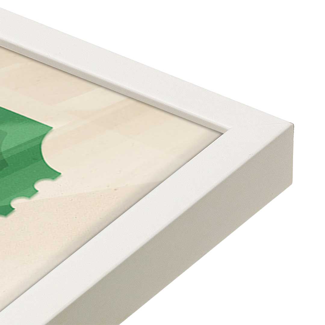 [Color:Opaque White], Picture of art in a Opaque White frame at an angle