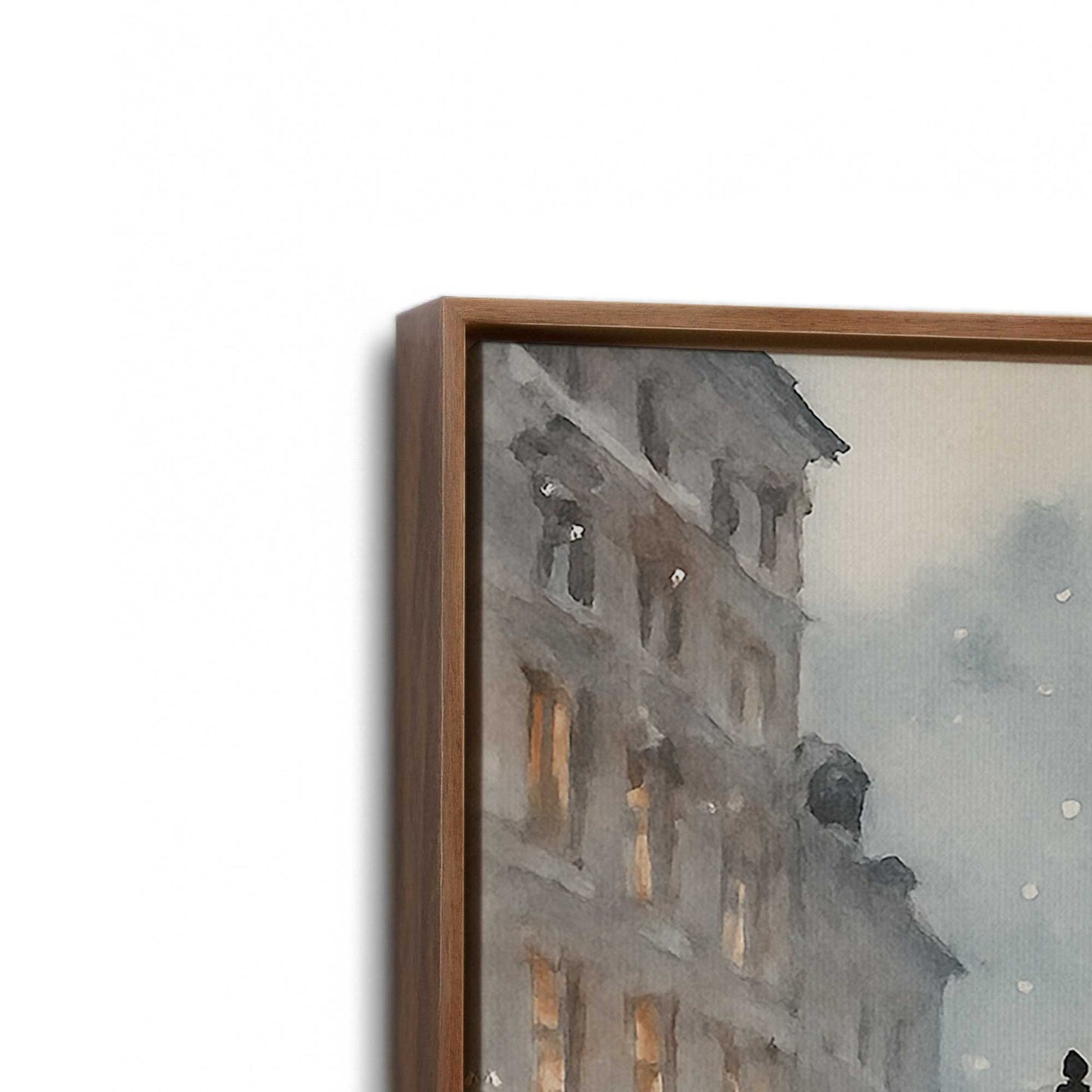 [Color:Walnut], Picture of art in a Walnut frame at an angle