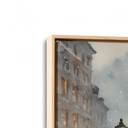 [Color:American Maple], Picture of art in a American Maple frame at an angle