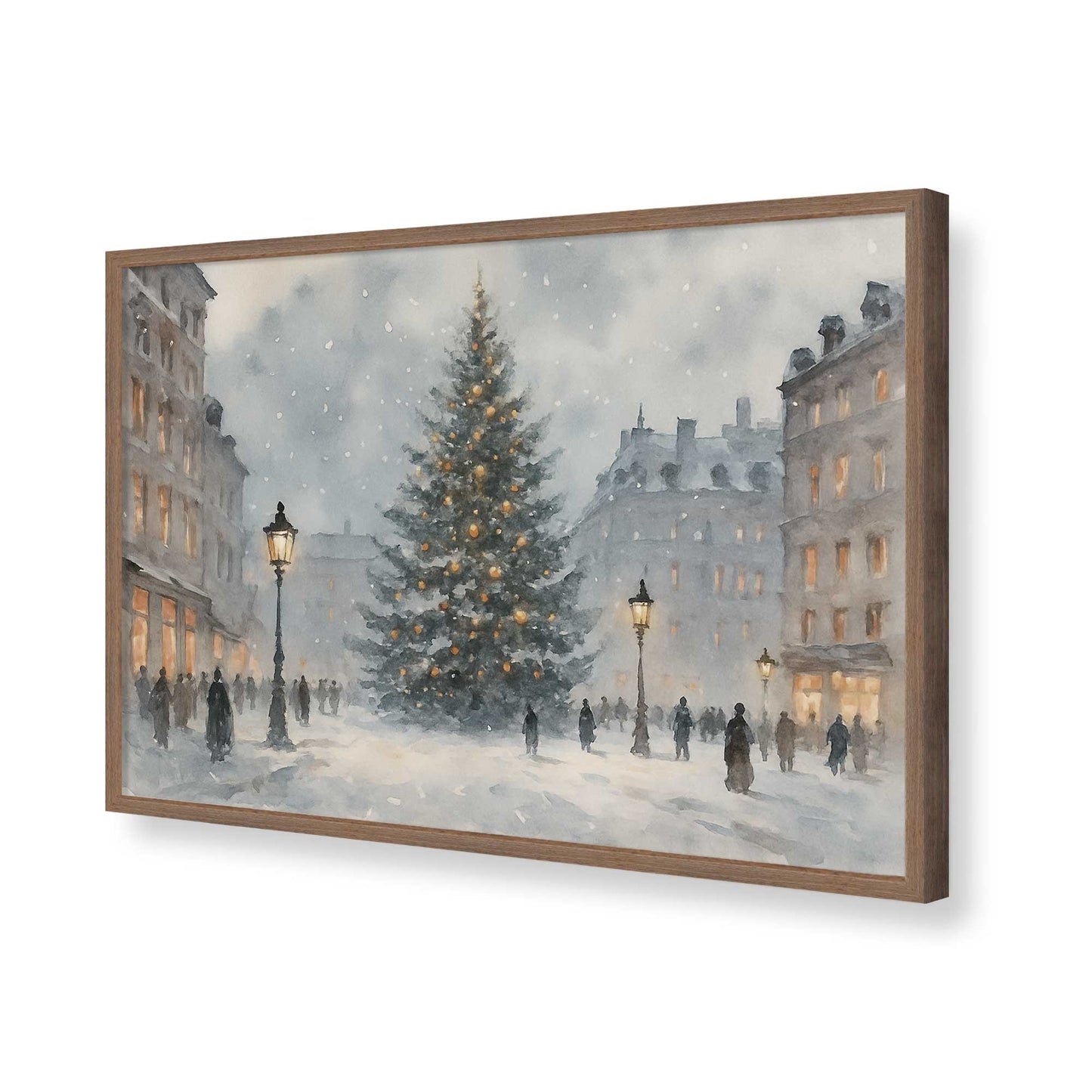 [Color:Walnut], Picture of art in a Walnut frame of the corner