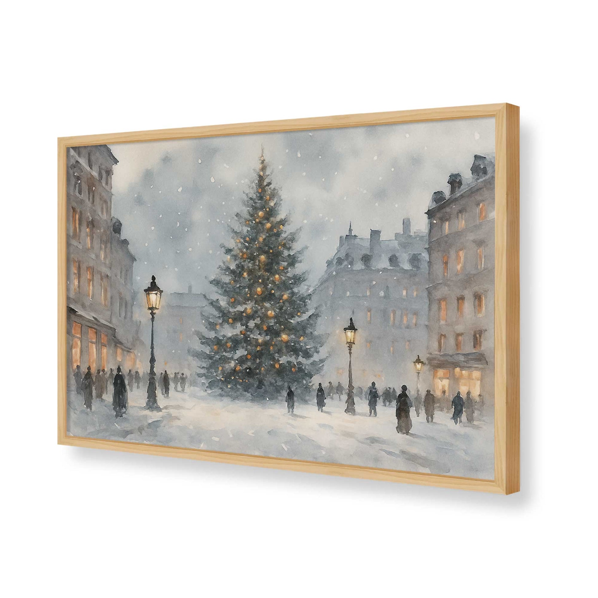 [Color:American Maple], Picture of art in a American Maple frame of the corner