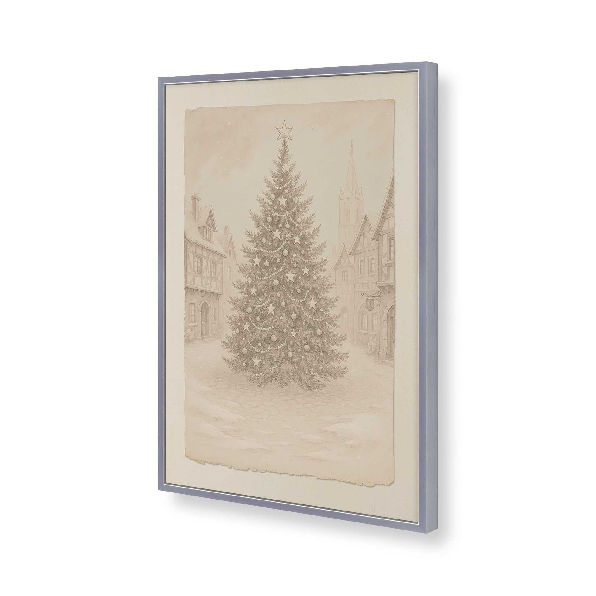 [Color:Polished Chrome], Picture of art in a Polished Chrome frame of the corner