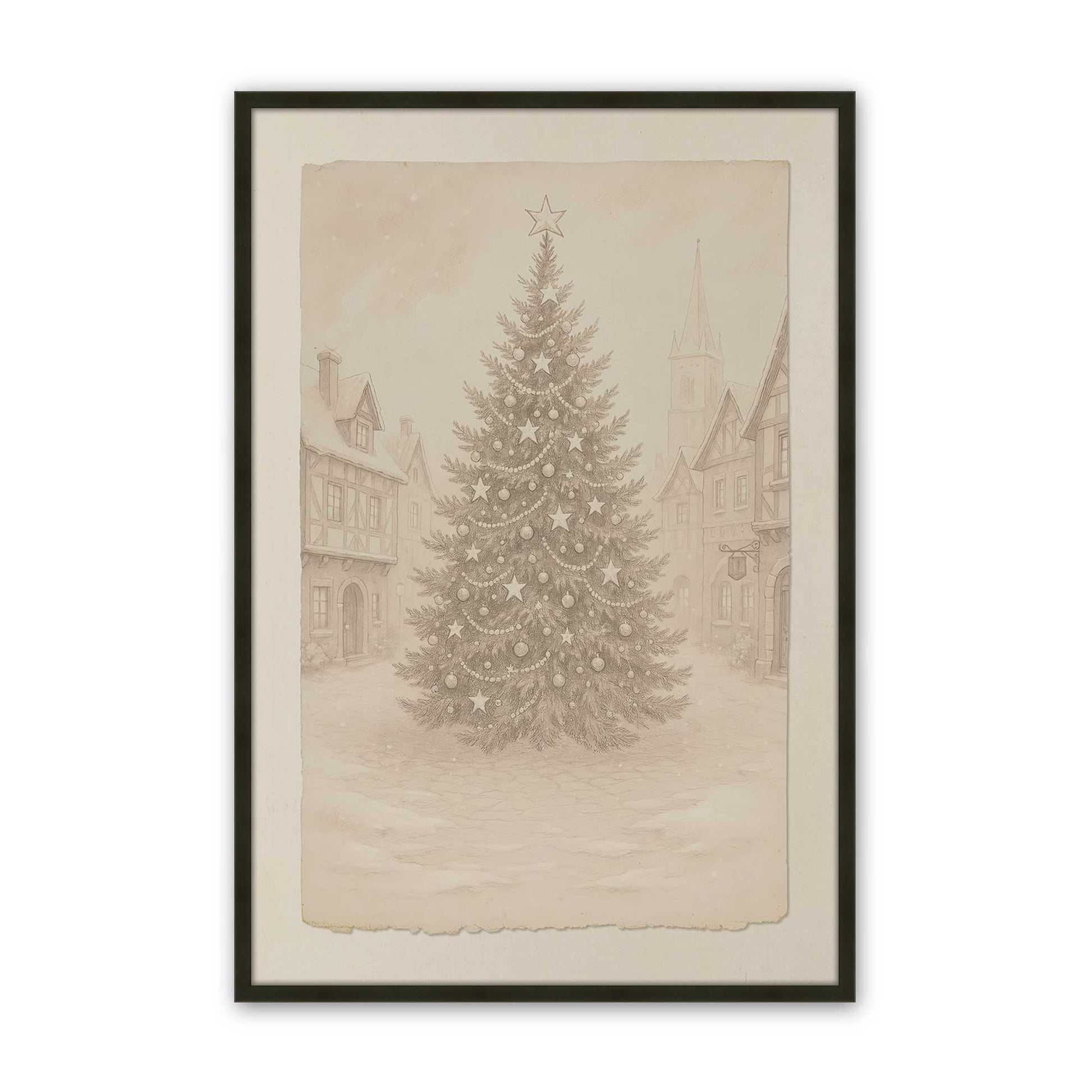 [Color:Satin Black], Picture of art in a Satin Black frame