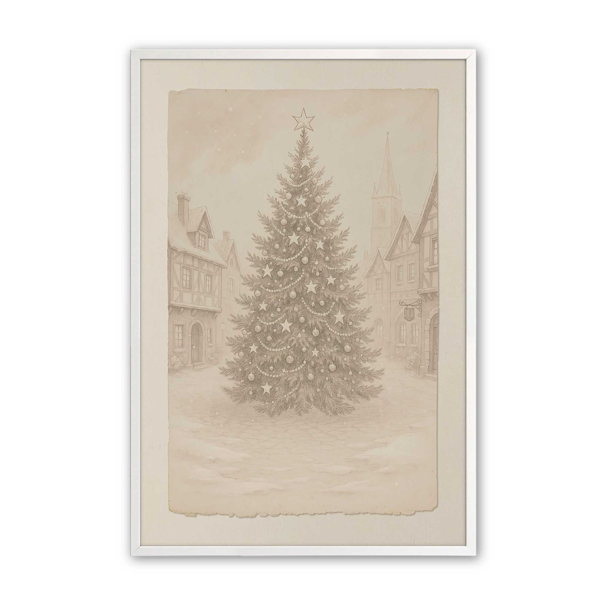 [Color:Opaque White], Picture of art in a Opaque White frame