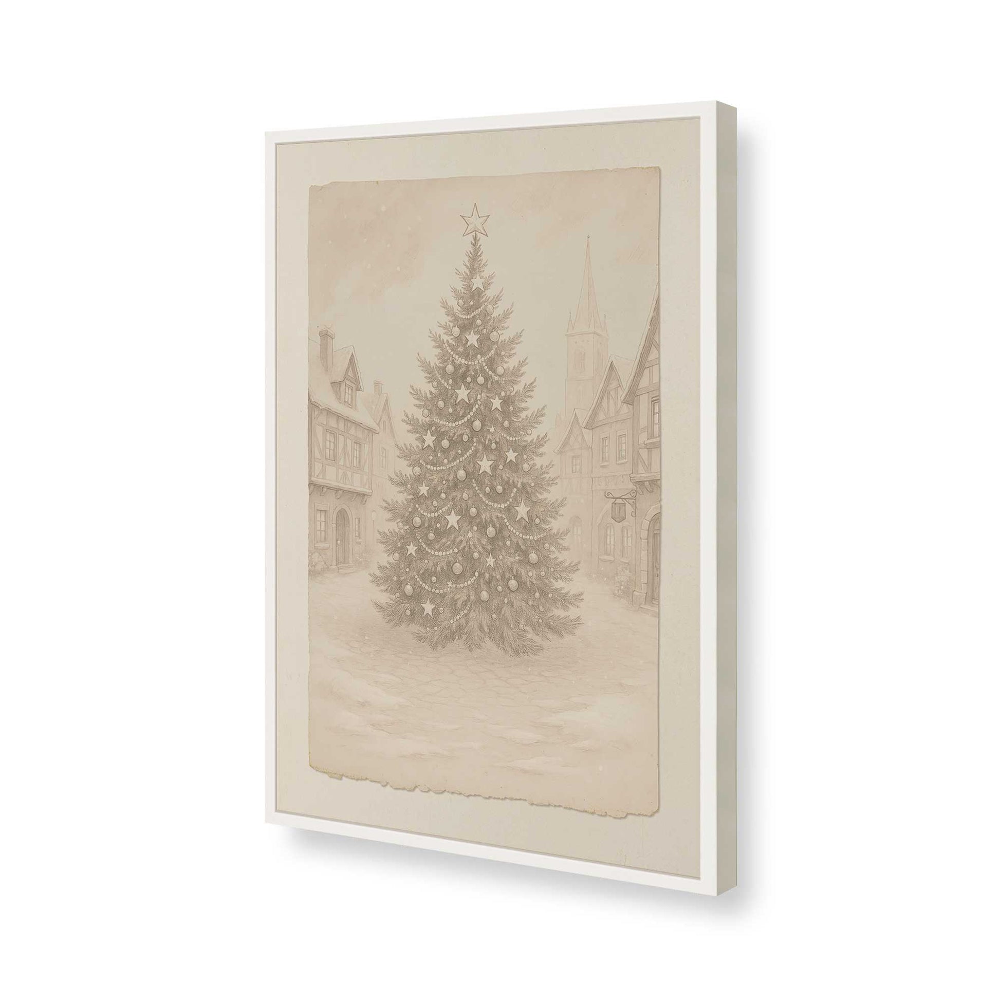 [Color:Opaque White], Picture of art in a Opaque White frame of the corner