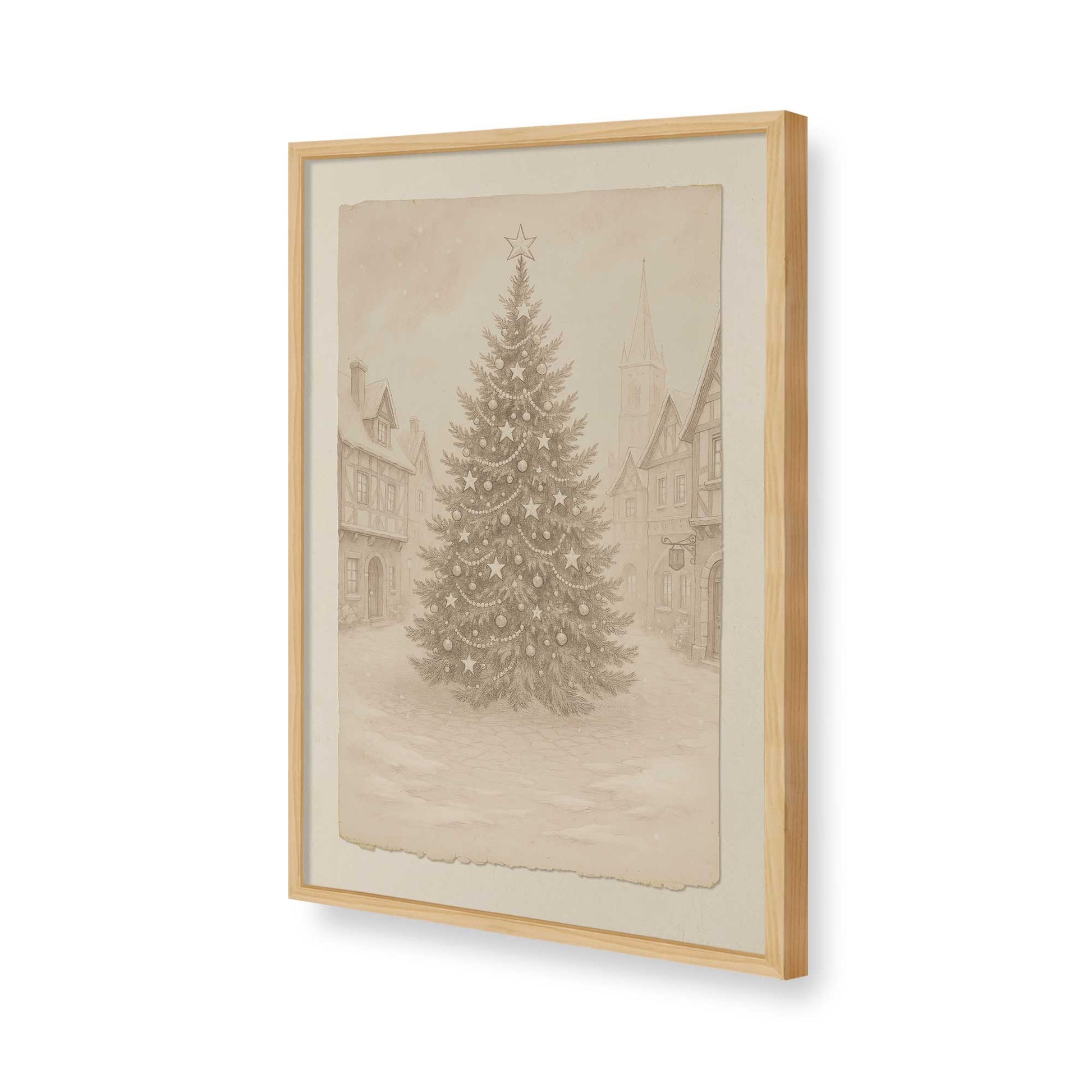 [Color:American Maple], Picture of art in a American Maple frame of the corner
