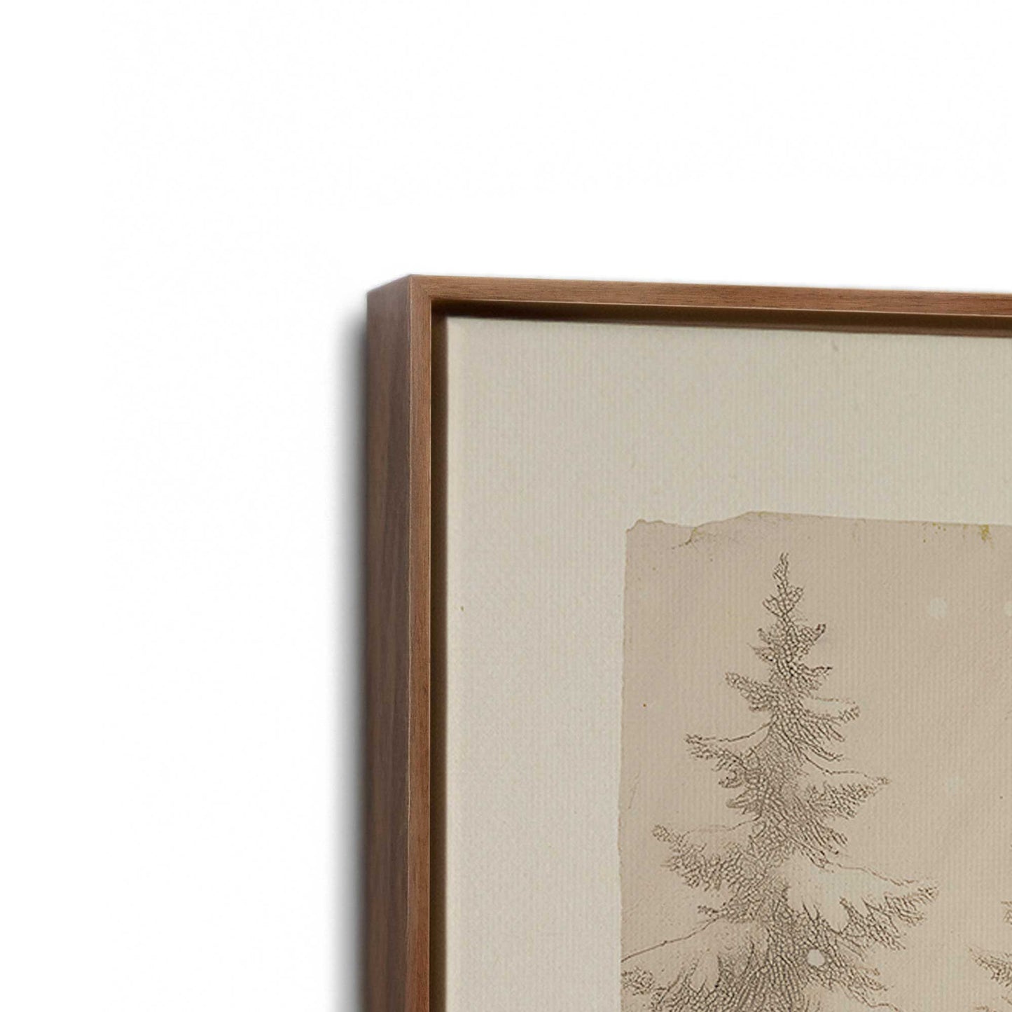 [Color:Walnut], Picture of art in a Walnut frame at an angle