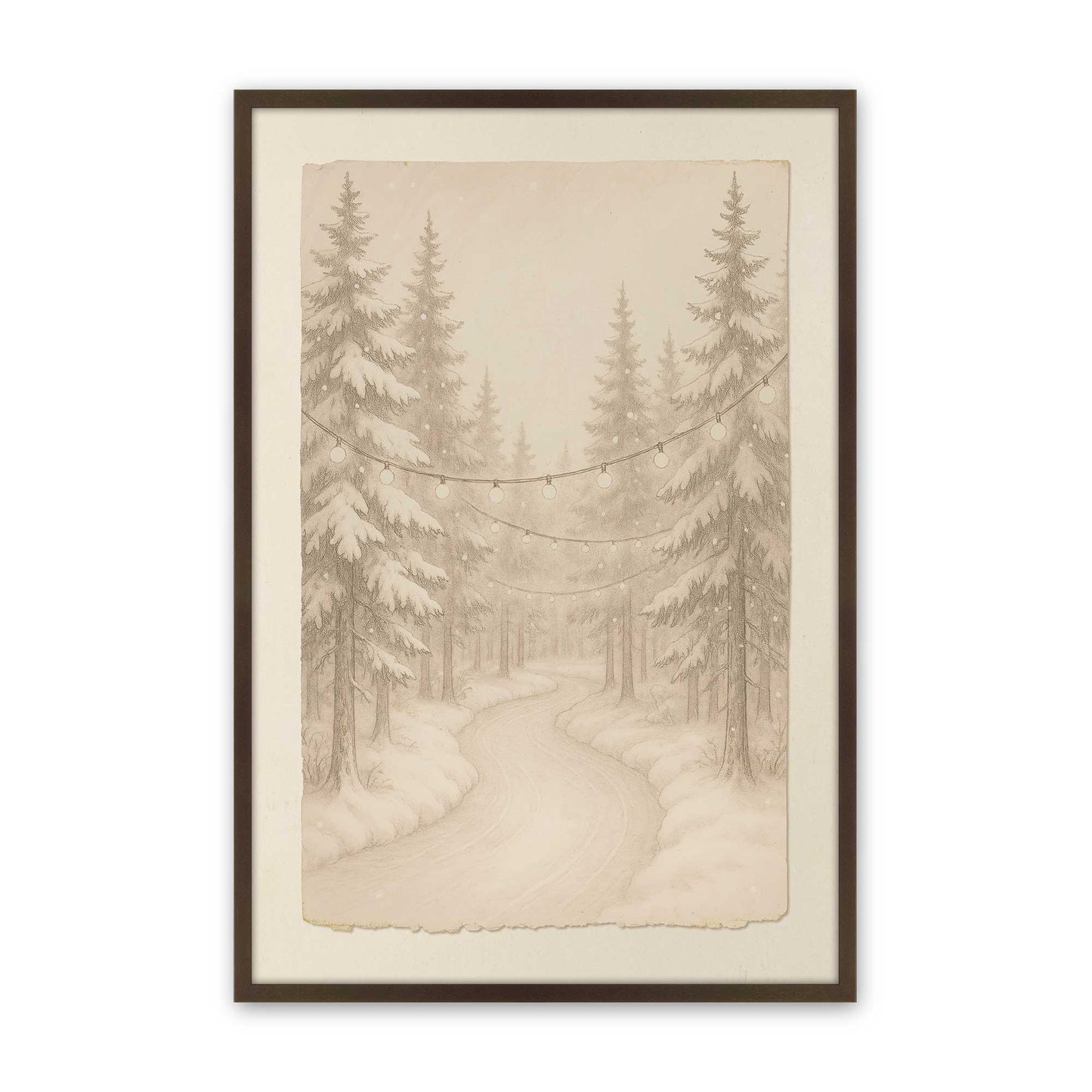 [Color:Brown], Picture of art in a Brown frame