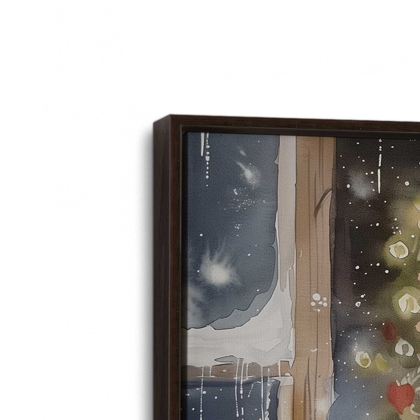 [Color:Espresso], Picture of art in a Espresso frame at an angle