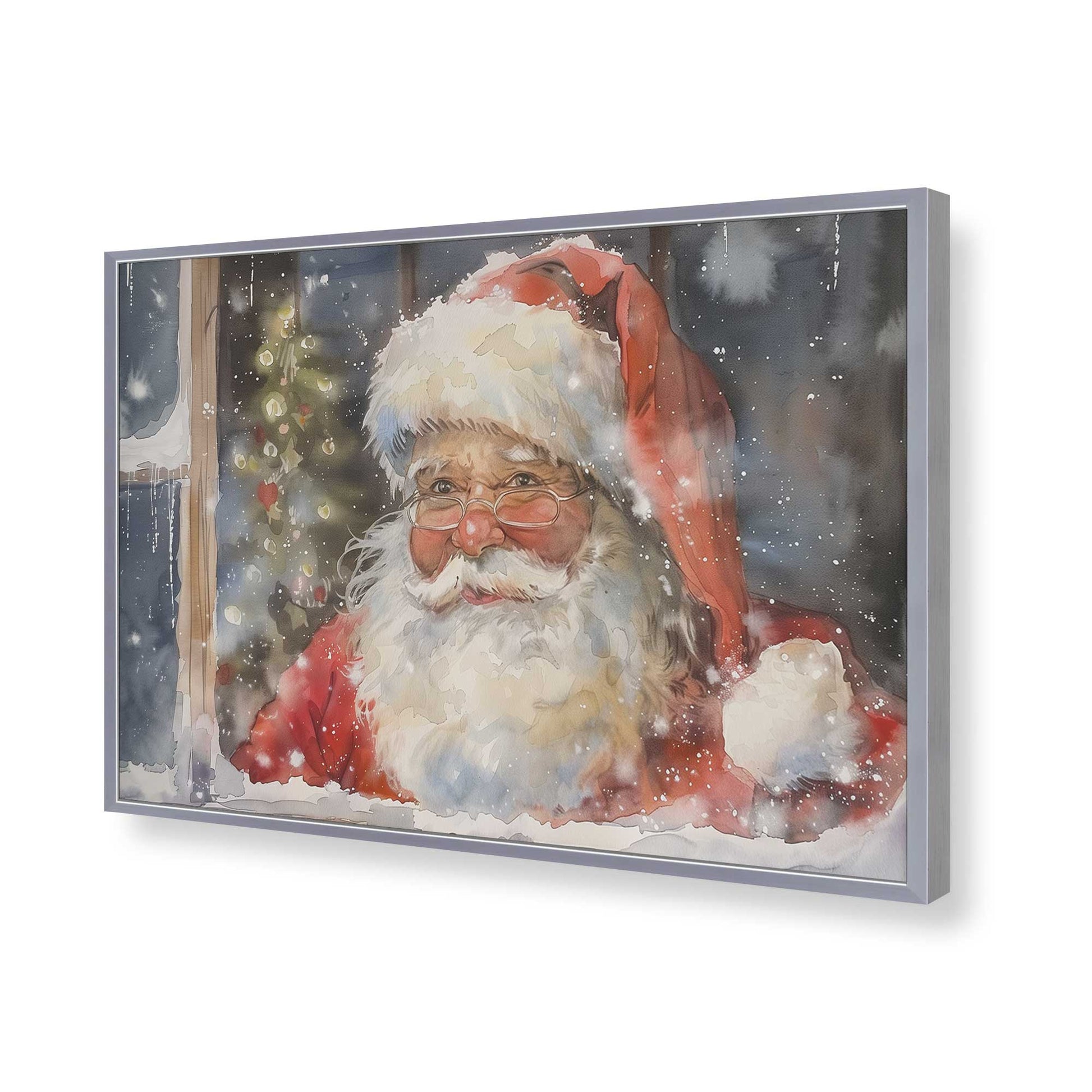 [Color:Polished Chrome], Picture of art in a Polished Chrome frame of the corner