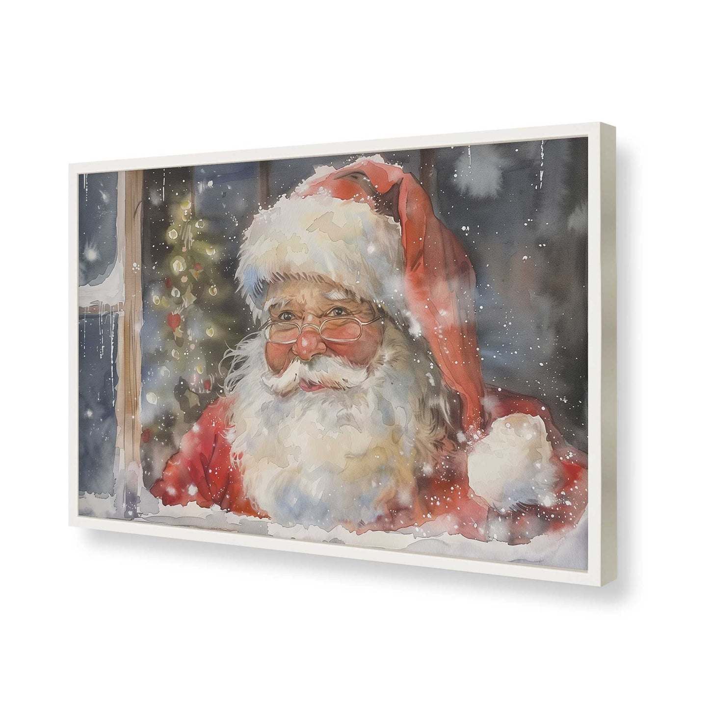 [Color:Opaque White], Picture of art in a Opaque White frame of the corner