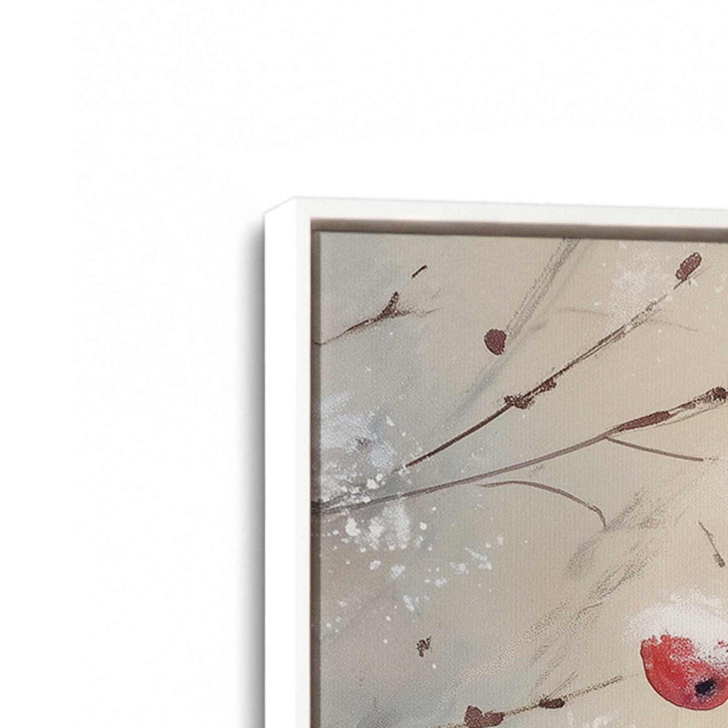 [Color:Opaque White], Picture of art in a White frame at an angle