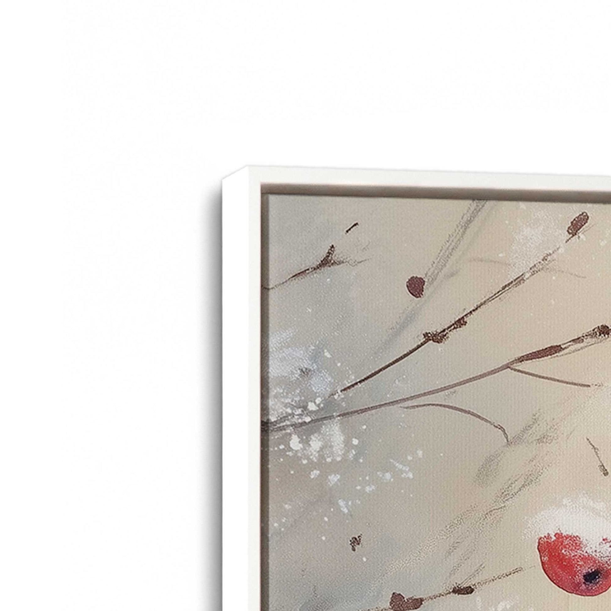 [Color:Opaque White], Picture of art in a White frame at an angle
