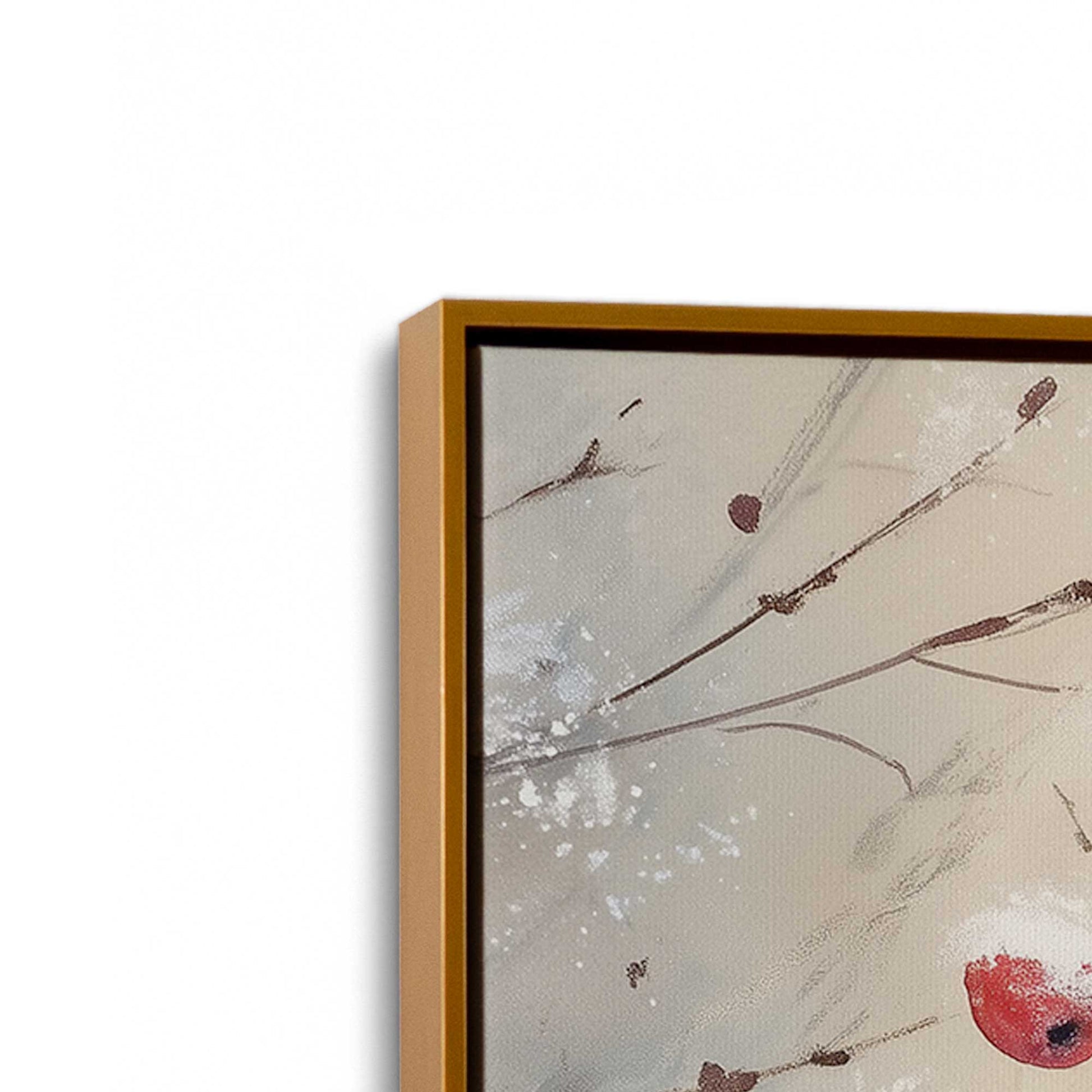 [Color:Polished Gold], Picture of art in a Polished Gold frame at an angle