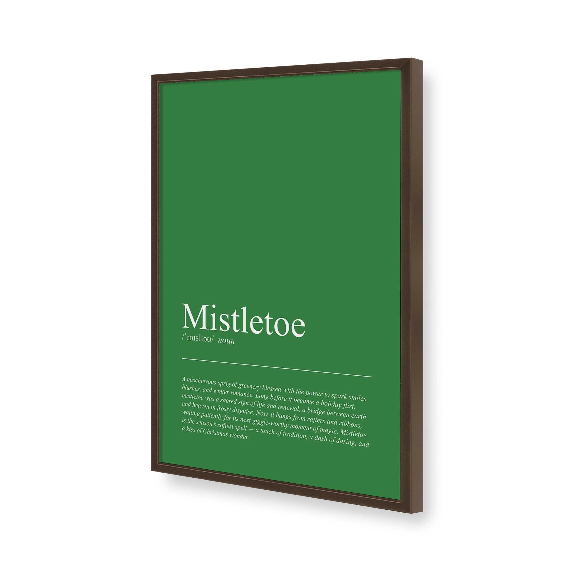 [Color:Brown], Picture of art in a Brown frame of the corner