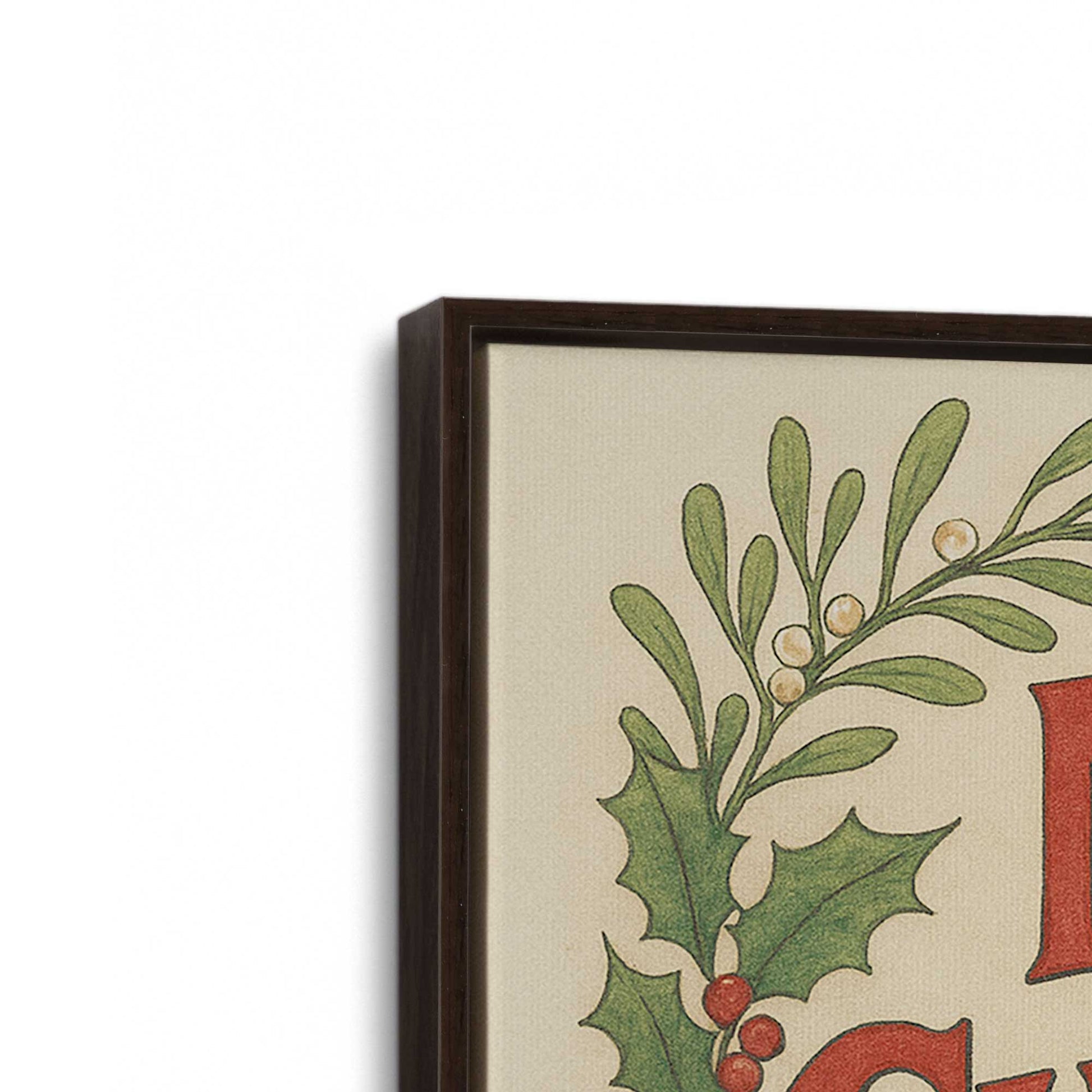 [Color:Espresso], Picture of art in a Espresso frame at an angle