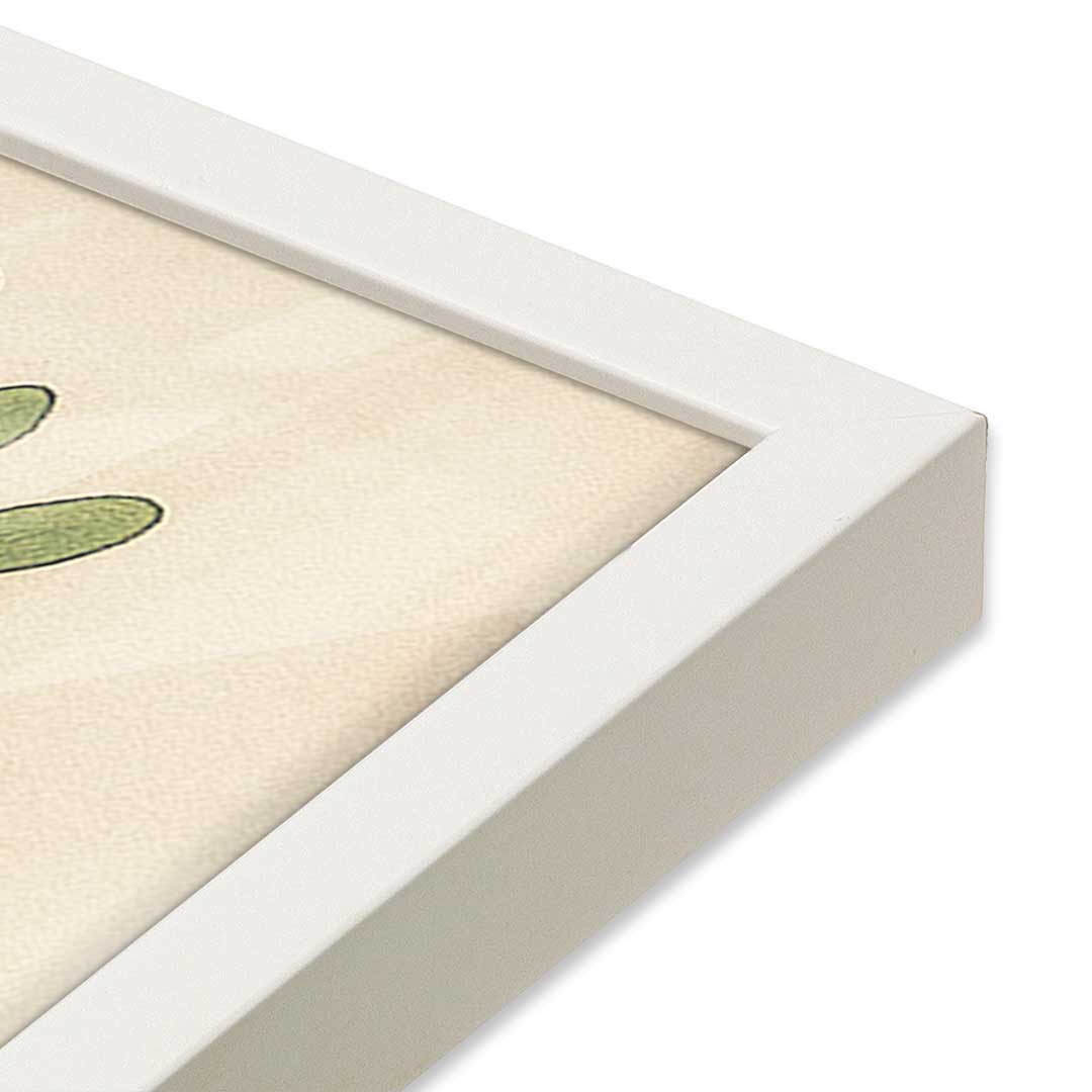 [Color:Opaque White], Picture of art in a Opaque White frame at an angle