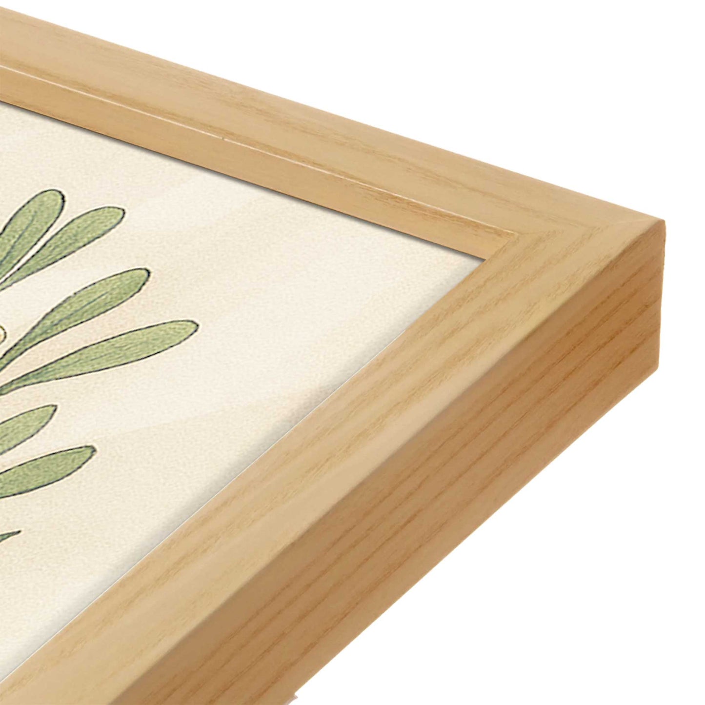 [Color:American Maple], Picture of art in a American Maple frame at an angle